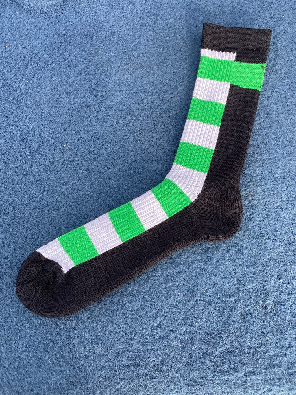 Topknot socks ボーダー GREEN/WHITE (トップノット)