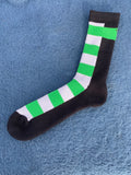 Topknot socks ボーダー GREEN/WHITE (トップノット)