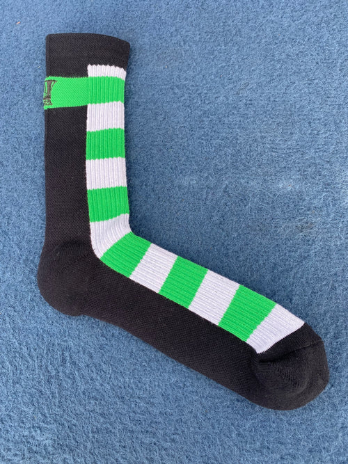 Topknot socks ボーダー GREEN/WHITE (トップノット)