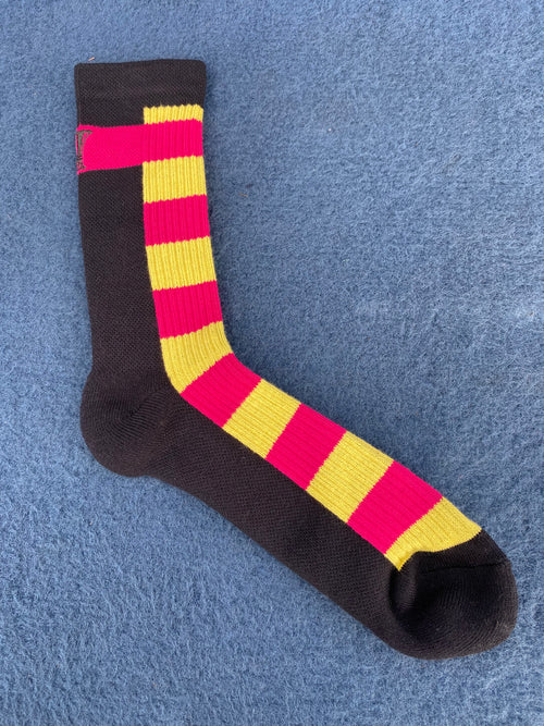 Topknot socks ボーダー RED/YELLOW (トップノット)