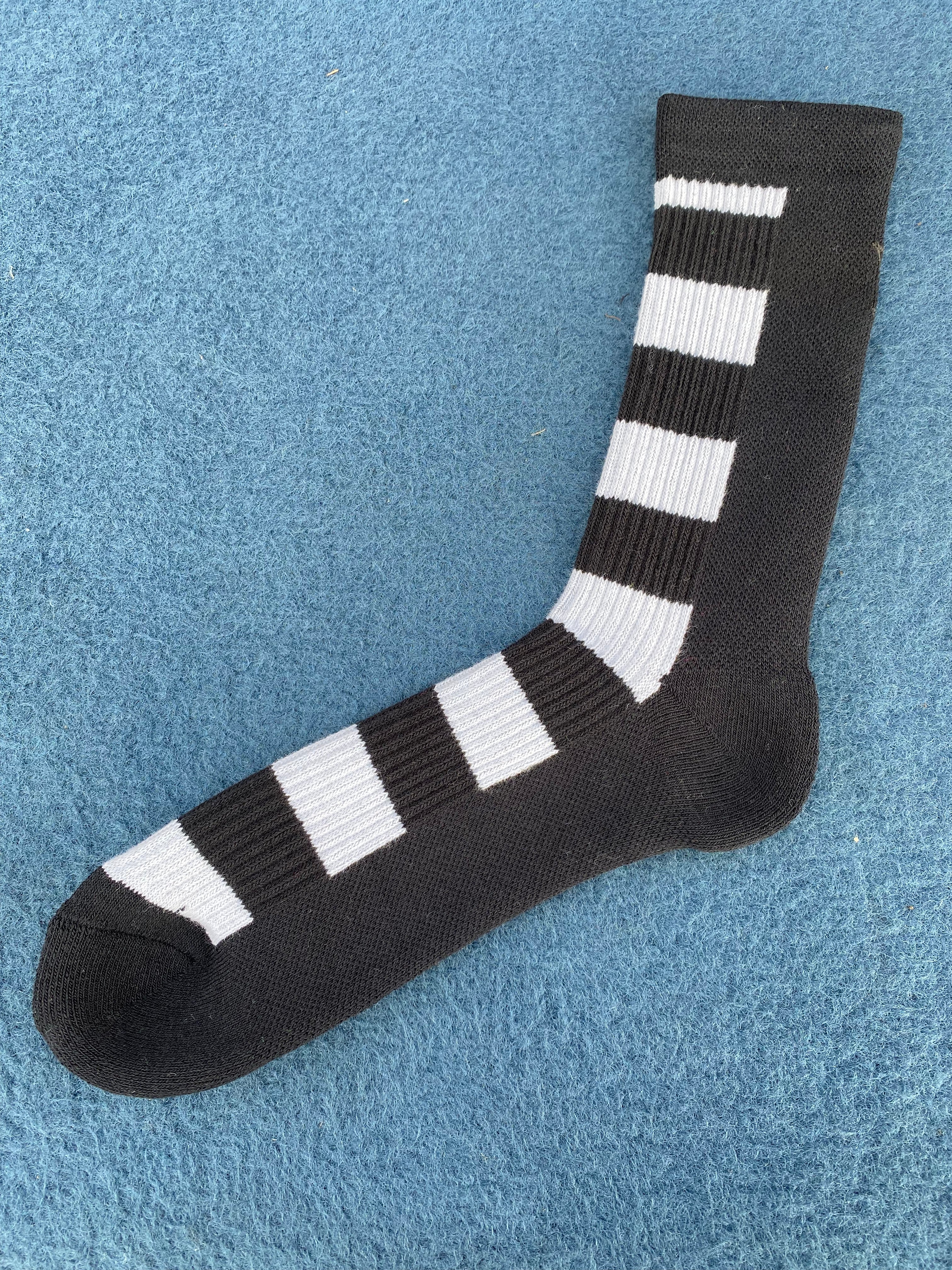 Topknot socks ボーダー BLACK/WHITE　(トップノット)