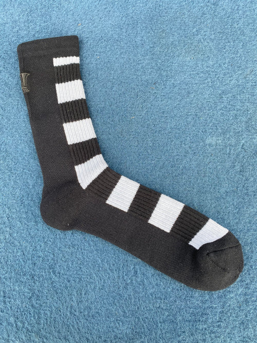 Topknot socks ボーダー BLACK/WHITE　(トップノット)